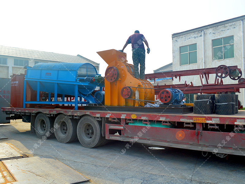 SCF88雙級破碎機,篩分機生產(chǎn)線發(fā)貨圖片_破碎紅土_發(fā)往甘肅武威